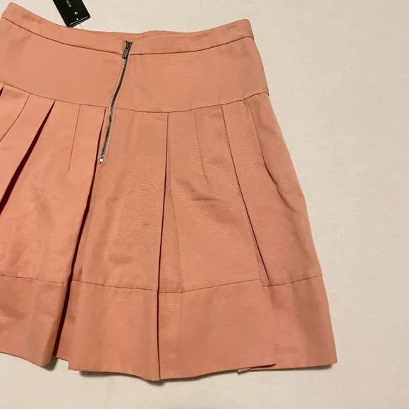 BCBGMaxazria Skirt Womens Size Small Blush Aria Pleated Rear Zip Casual - Picture 9 of 14